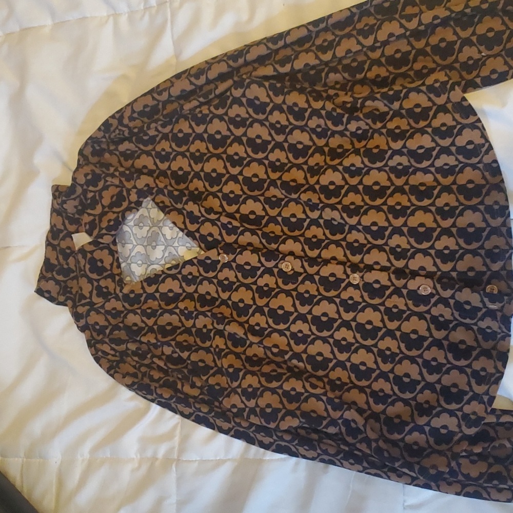 Brown and Black Flower Top